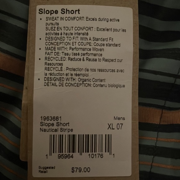 NWT Men’s “prAna Slope Short” gorgeous design, Size XL with an inseam of 7”. - Picture 3 of 5